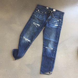 Distressed AG denim